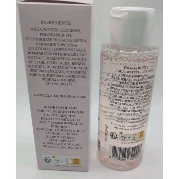 Eclat Skin Micellar Water w/ Rosemary Extract 3.38oz 100mL Ltd Ed ••SEALED•• - Picture 3 of 3